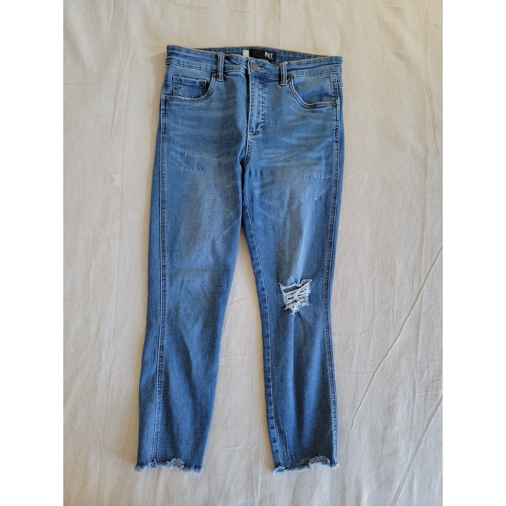 KUT From Kloth Womens 6 30x24 Jeans Connie High Rise Crop Fab Ab Blue Stretch